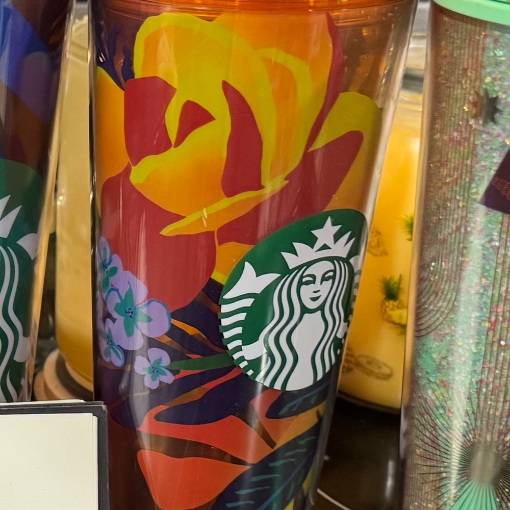 Starbucks Multicolor Floral Tumbler